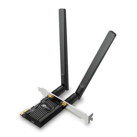 Tarjeta de red TP-Link PCIe Wi-Fi 6 Bluetooth doble banda 600 Mbps para empresas · fastco