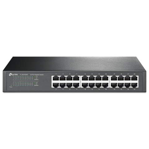 Switch TP-Link 24-Port Gigabit Switch 24× Gigabit RJ45 Ports 1U 13-inch para empresas · fastco