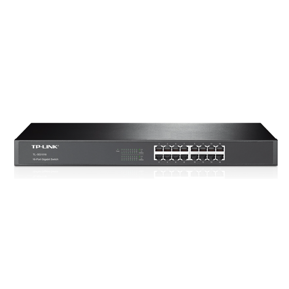 Switch TP-Link 16-Port Gigabit Switch 16× Gigabit RJ45 Ports 1U 19-inch para empresas · fastco