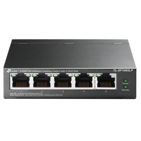 Switch TP-Link 5-Port 10/100 Mbps Desktop 4-Port PoE 4× 10/100 Mbps PoE para empresas · fastco