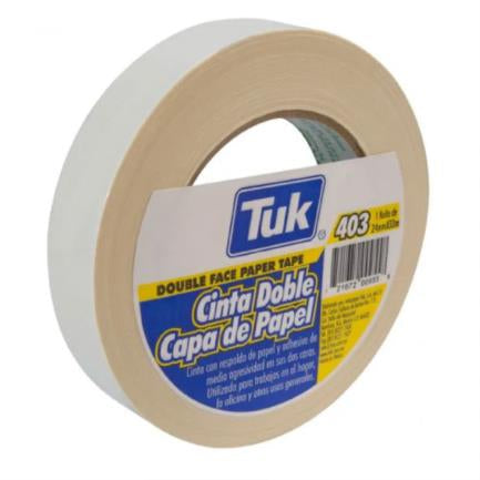 Cinta Adhesiva Tuk Doble Capa Papel 0.24x33m pieza