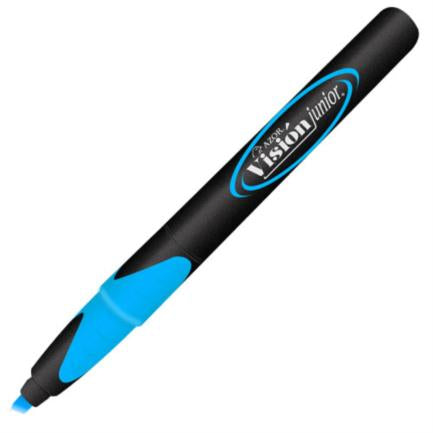 Marcador Resaltador Visión Junior 2800 Fluorescente Punta Cincel Color Azul con 12 piezas