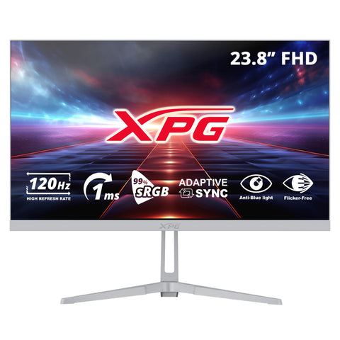 Monitor XPG 23.8" Plano IPS 1920X1080 FHD 120hz Blanco para empresas · fastco