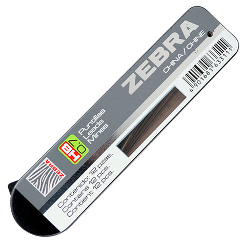 Puntillas Zebra HB 0.7mm Caja con 12 Tubos con 12 Puntillas cada uno