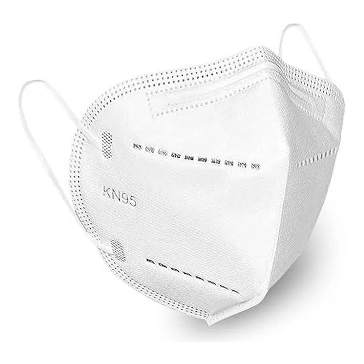 Cubrebocas KN95 blanco de 5 capas con ajuste nasal integrado · fastco