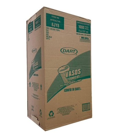 Vaso Térmico de Unicel No. 8 Dart · 1000 piezas