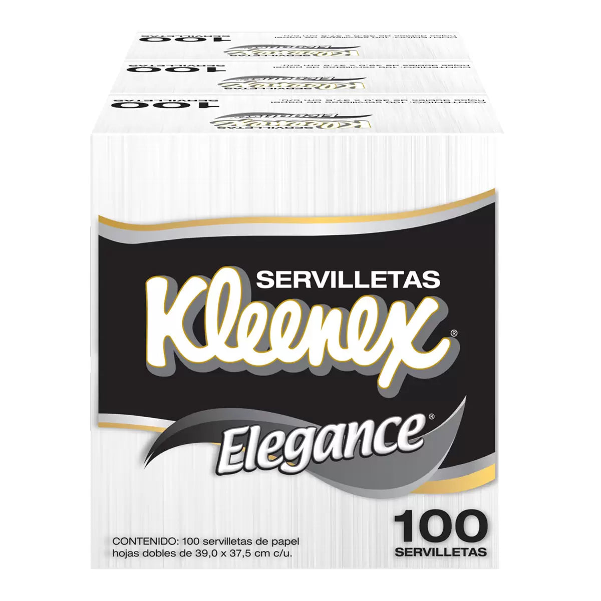 Servilletas Kleenex Elegance, 3 paquetes de 100 piezas