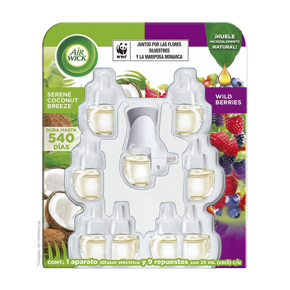 Kit aromatizante eléctrico Air Wick con difusor y 9 repuestos