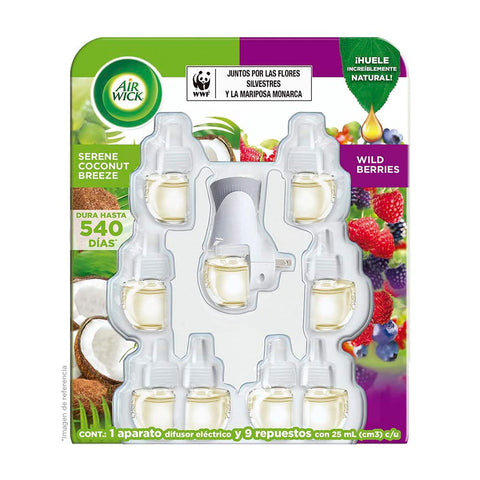 Aromatizante Eléctrico Air Wick · 1 Aparato + 9 Repuestos