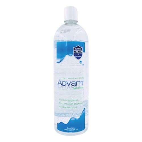 Gel Antibacterial para Manos Advant · Botella 1 L