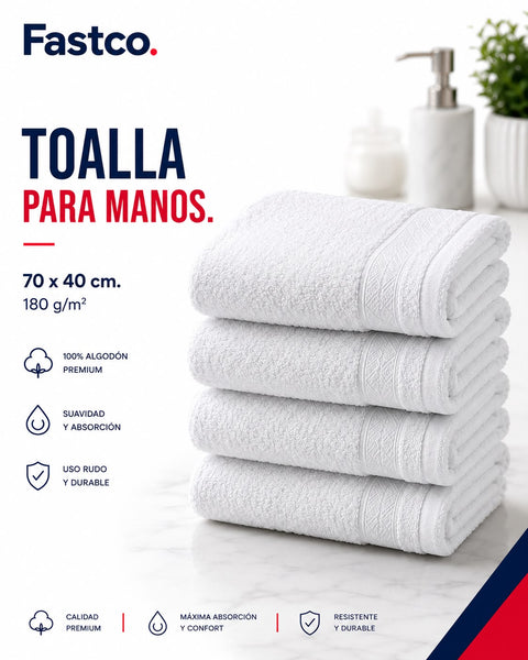 Toalla para Manos Hotelera · 70 x 40 cm · 180 gramos