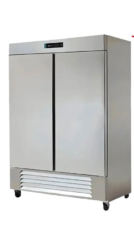 Refrigerador Vertical de Acero Inoxidable 2 Puertas Sólidas ARR-49-H · 49 pies