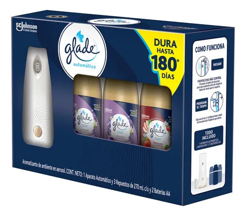 Aromatizante Automático (Aparato + Repuestos) Glade · Aparato + repuestos