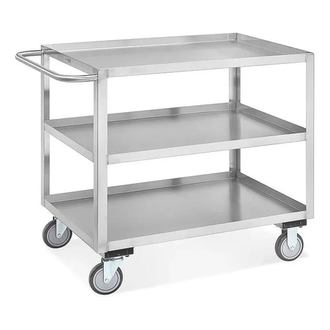 Carrito de Acero Inoxidable Soldado · 107 × 61 × 89 cm · 3 Repisas · 1 pieza