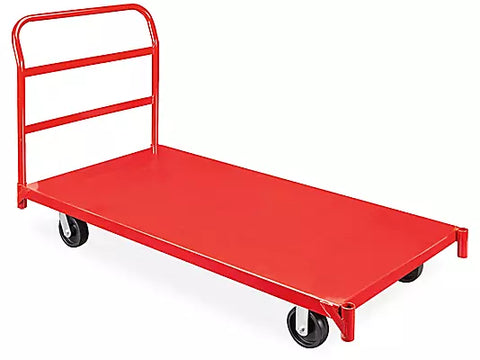 Carrito con plataforma de metal de 76 x 152 cm para carga pesada en almacén