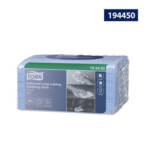 Tork Paño de Limpieza de Larga Duración AZUL · caja con 8 piezas · 40 hjs