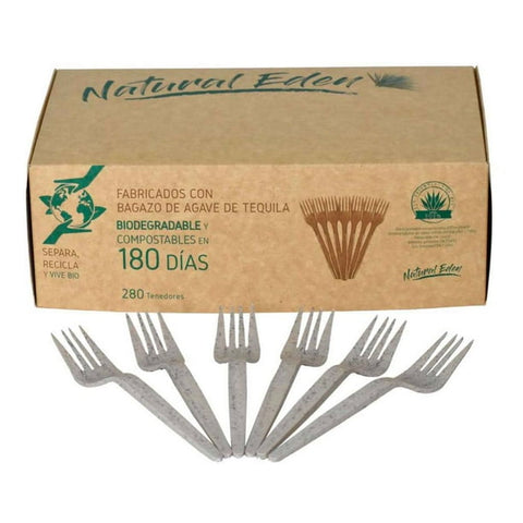 Tenedor Biodegradable Natural Eden Vitabag · 280 piezas