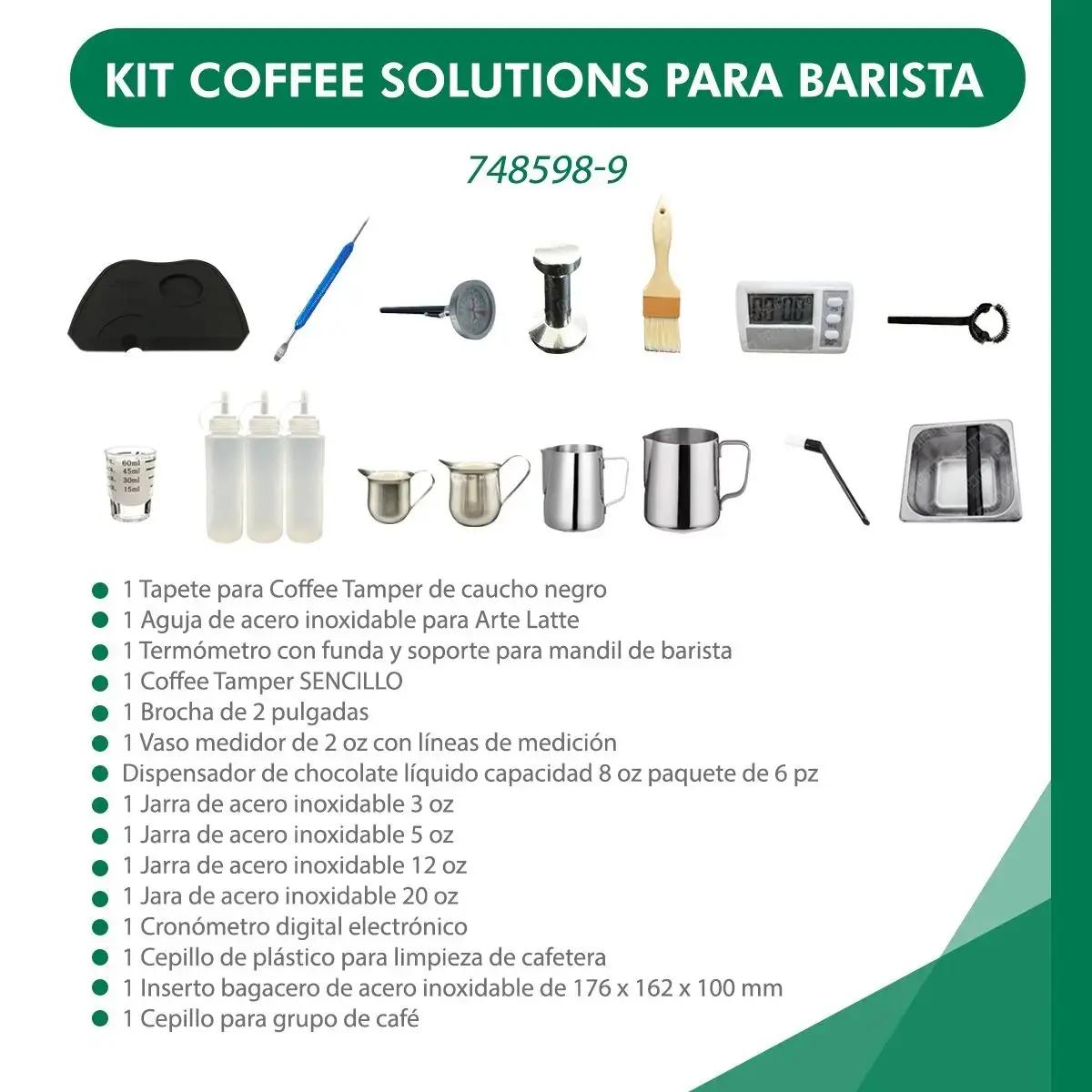 Kit de Accesorios para Barista Coffee S · 15 piezas