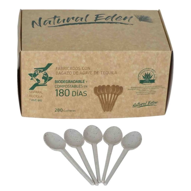Cuchara biodegradable Natural Eden Vitabag, caja con 280 piezas