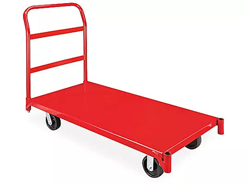 Carrito con plataforma de metal de 61 x 122 cm para carga en almacén