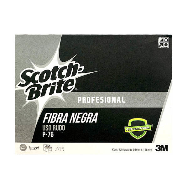 Fibra Negra Uso Rudo Scotch-Brite · Modelo P-76