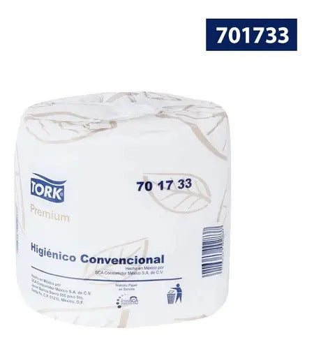 Tork Higiénico Tradicional Premium Blanco · caja con 48 piezas · 500 hjs