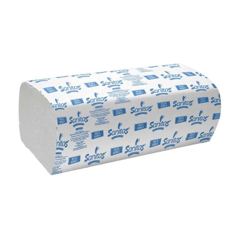 Toalla Interdoblada Sanitas Kimberly-Clark · Blanca Grofada · Fajilla 100 hojas