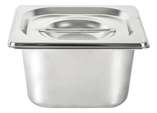 Inserto Sexto con Tapa de Acero Inoxidable 9 cm de Profundidad · Sexto · 9 cm de profundidad