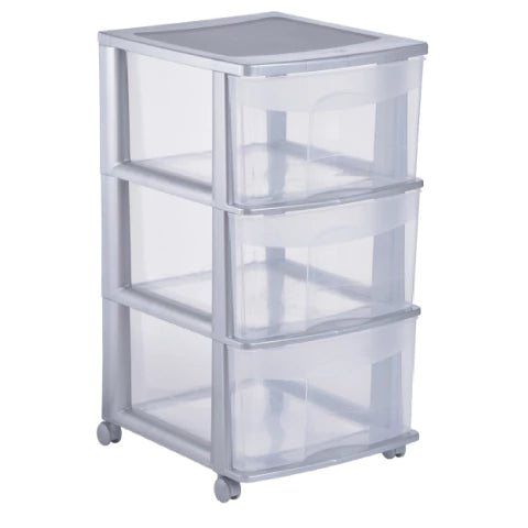 Italhome Cajonera Organizadora Fox 3 · 3 Cajones con Ruedas · Gris · 1 pieza