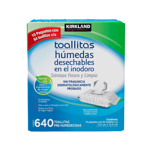 Toallitas Desechables Kirkland Signature · 640 piezas