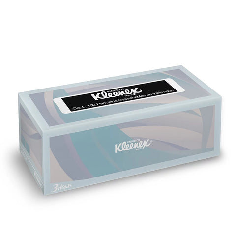 Pañuelos Faciales Kleenex Triple Hoja · 8 x 100 hojas