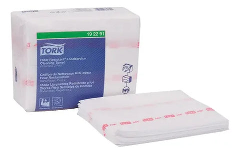 Tork Paño de Limpieza Food Service Antimicrobial Blanco · caja con 4 piezas · 50 hjs