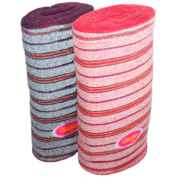 Jerga Popular Azul/Roja Carpe · Rollo 25 m × 50 cm