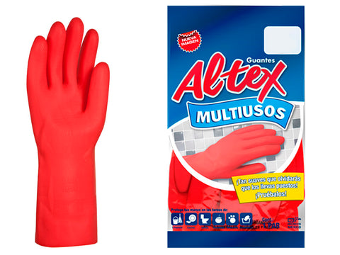Guantes de Látex Rojos Altex · Tallas 7, 8 y 9