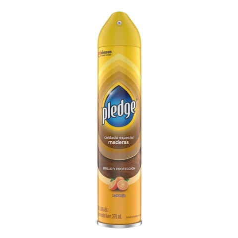 Pledge Limpia y Nutre Madera · Aerosol 378 ml · Aroma Naranja