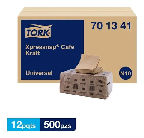 Tork Xpressnap® Café Servilleta Universal N10 Kraft · caja con 12 piezas · 500 hjs