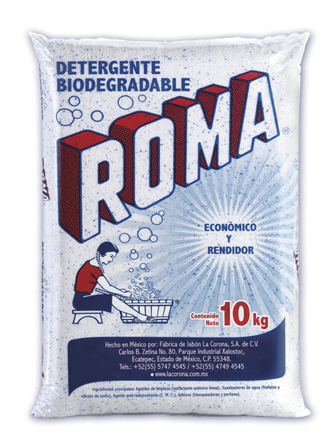 Detergente en Polvo Roma · Bulto 10 kg