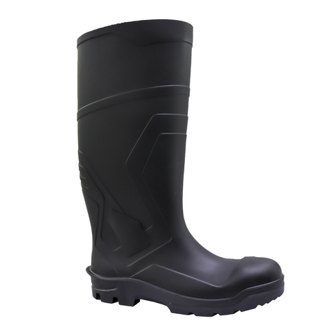 Botas de Hule Natural Negras · 40 cm · Suela PVC Antiderrapante · Talla 27