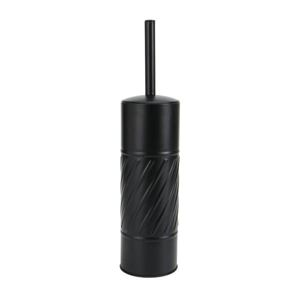 Cepillo para baño negro de 40 cm con porta cepillo incluido para hoteles, oficinas y comercios